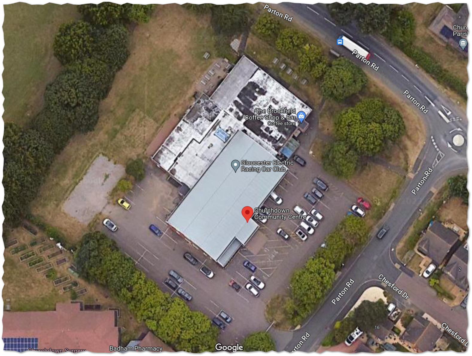 Satelite view of school